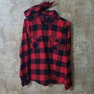 NWOT UNISEX FLANNEL WITH MATCHING BANDANA